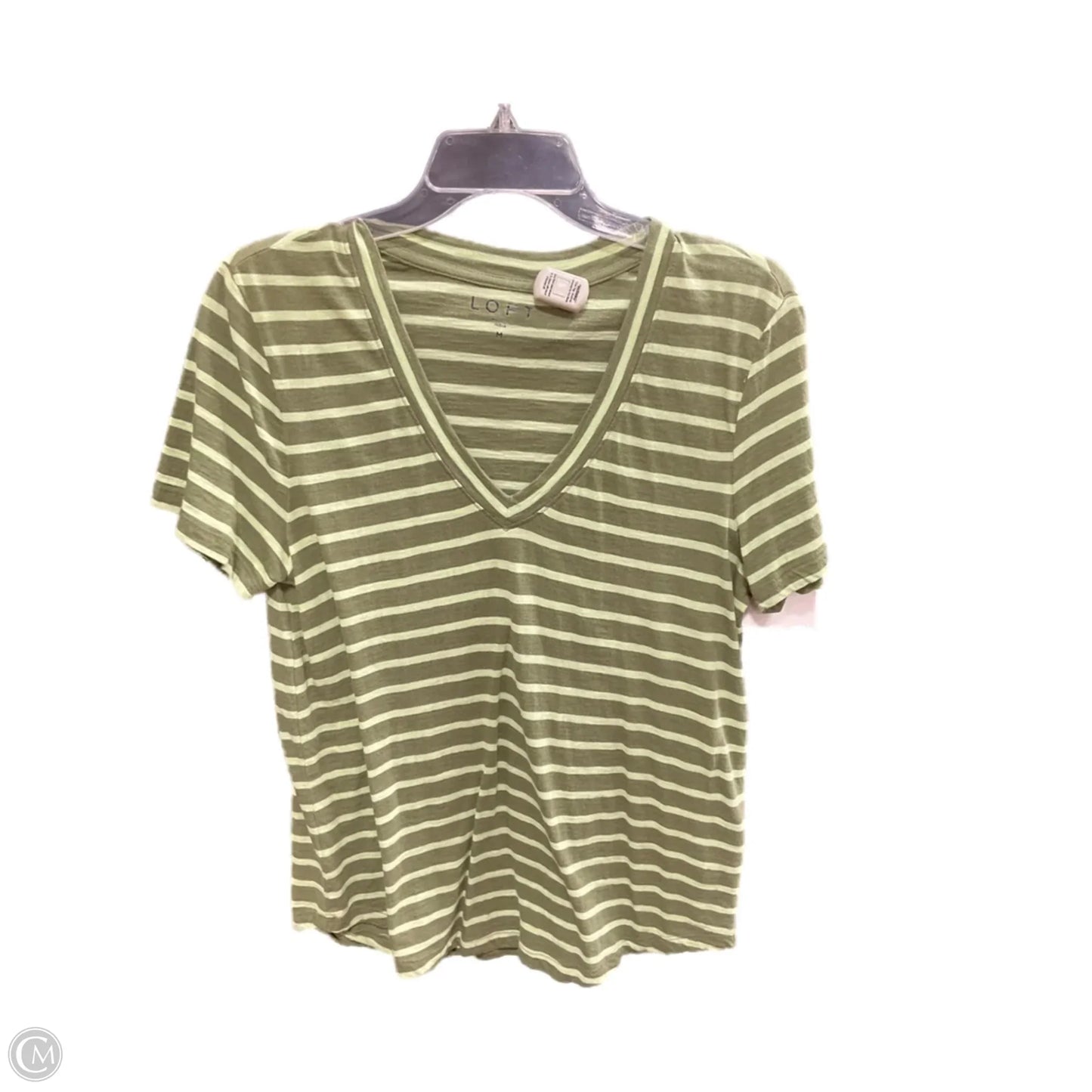 Top Short Sleeve By Loft In Green, Size: M