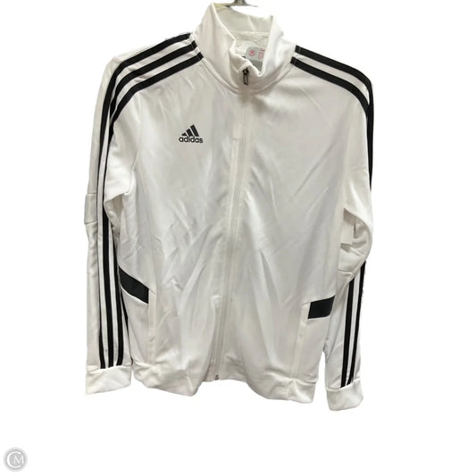 Athletic Jacket By Adidas In White, Size: M