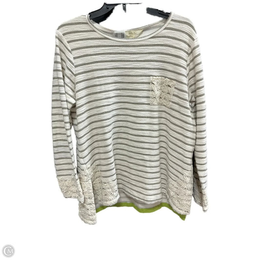 Top Long Sleeve By Matilda Jane In Striped Pattern, Size: L