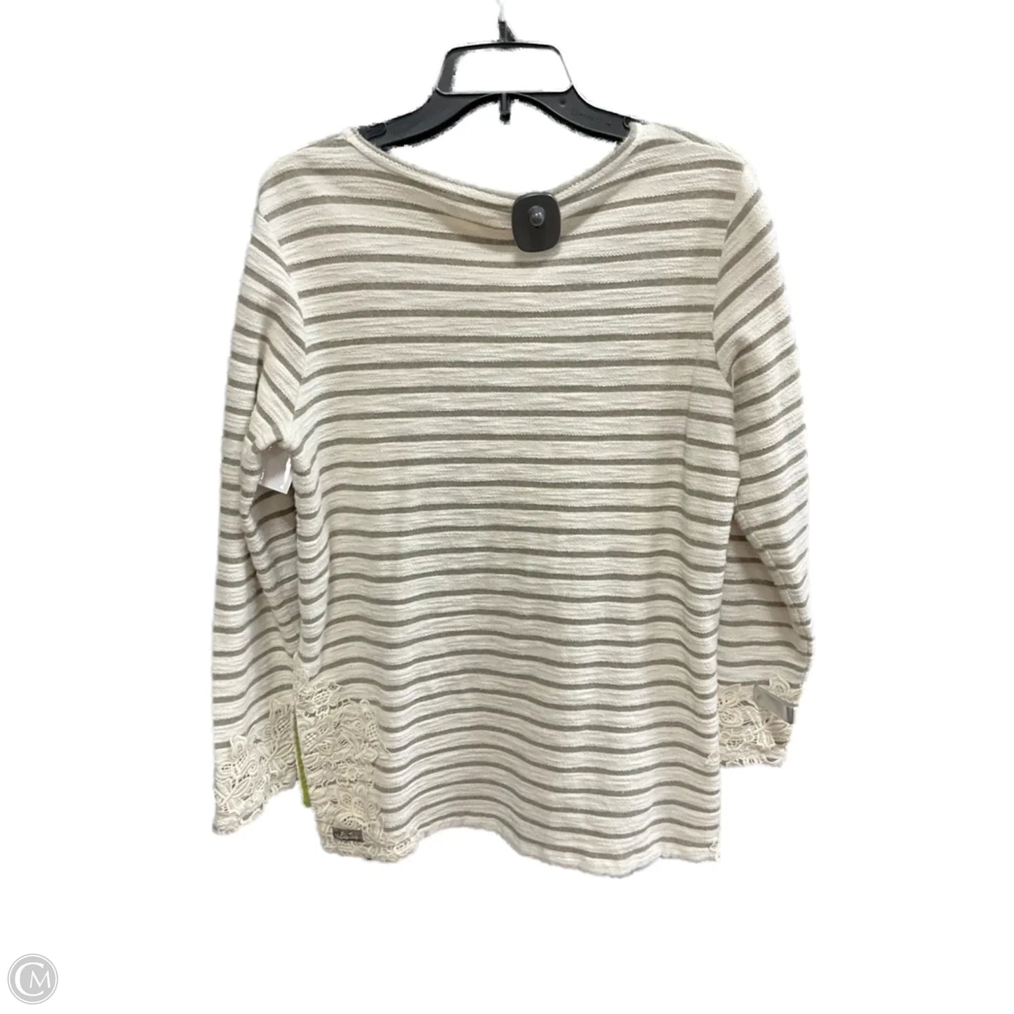 Top Long Sleeve By Matilda Jane In Striped Pattern, Size: L