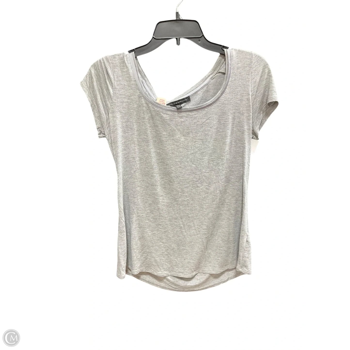 Top Short Sleeve By White House Black Market In Grey, Size: M