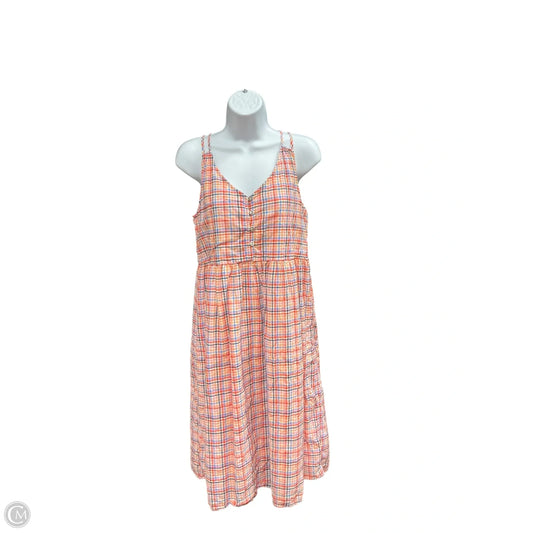 Dress Casual Midi By Loft In Striped Pattern, Size: 0