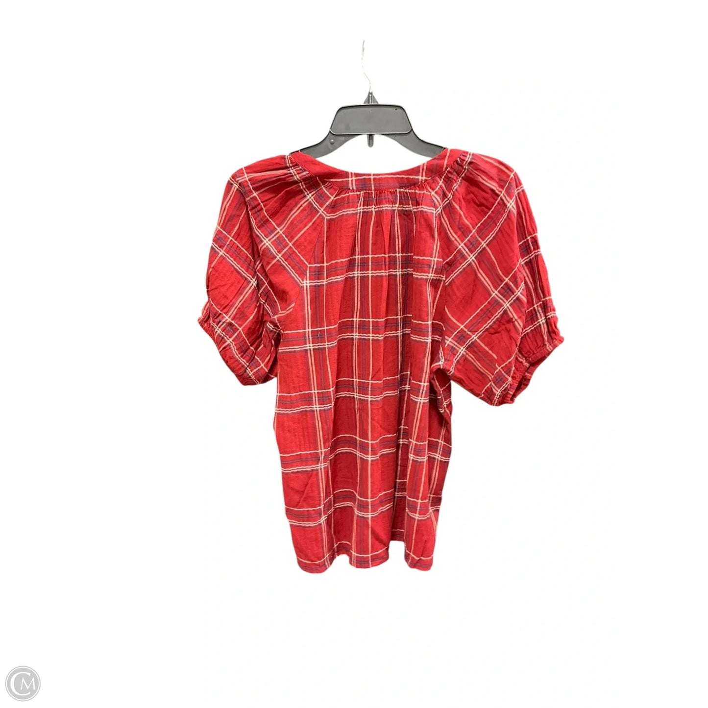 Top Short Sleeve By Loft In Red, Size: M