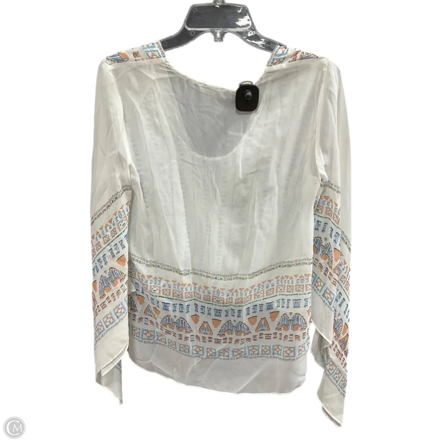 Top Long Sleeve By Bcbgmaxazria In White, Size: Xs