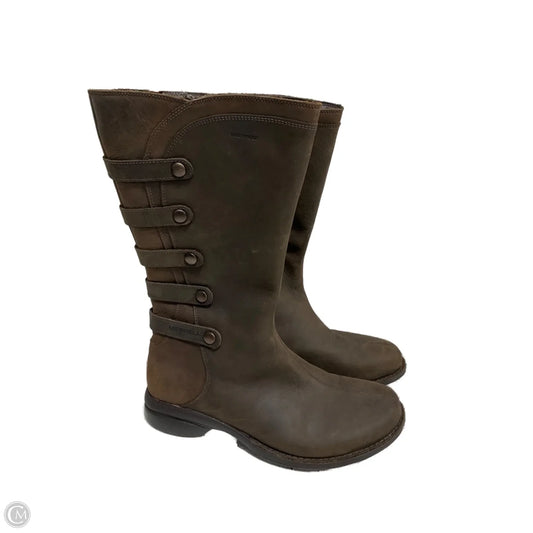 Boots Mid-calf Flats By Merrell In Brown, Size: 8.5