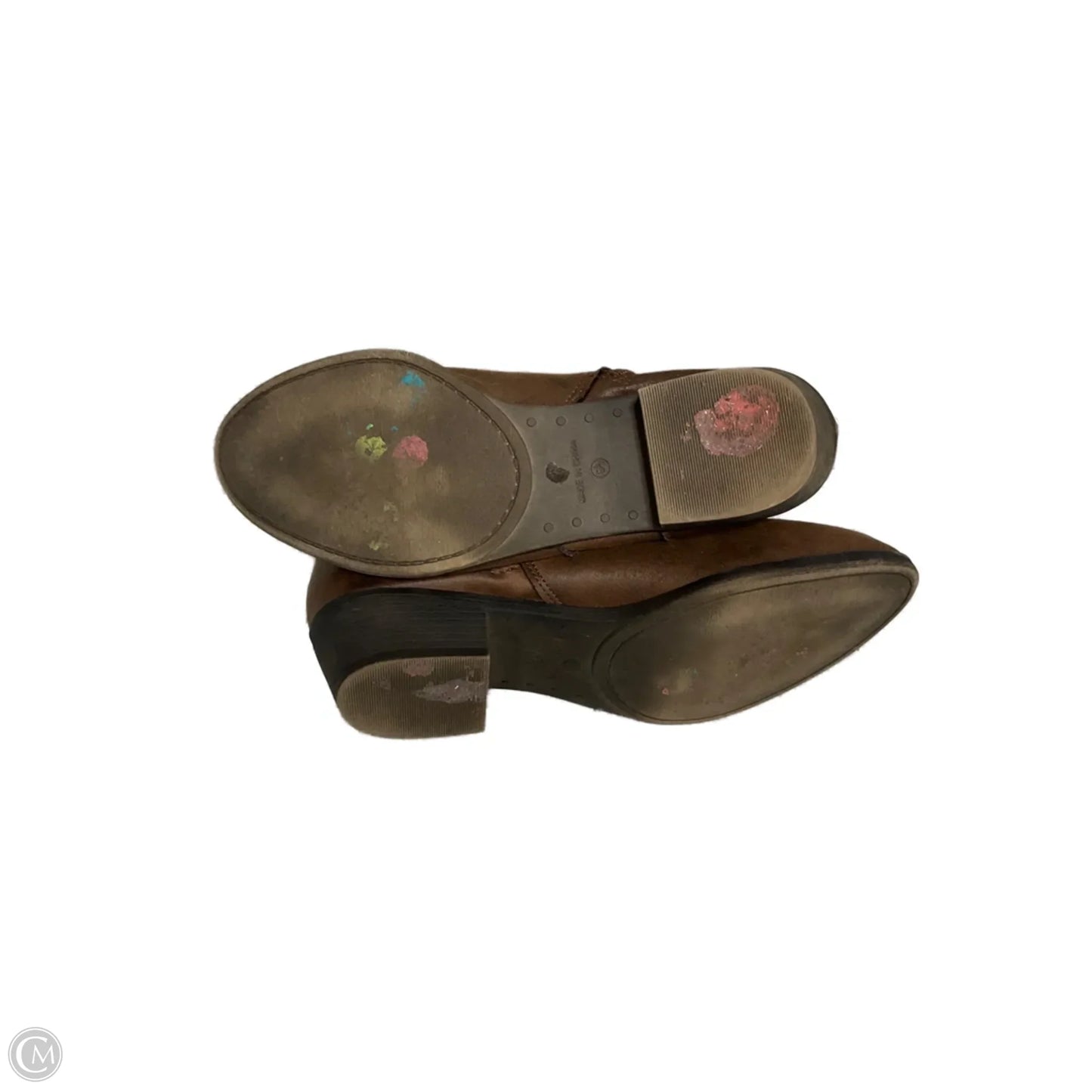 Boots Ankle Flats By Ana In Brown, Size: 8.5