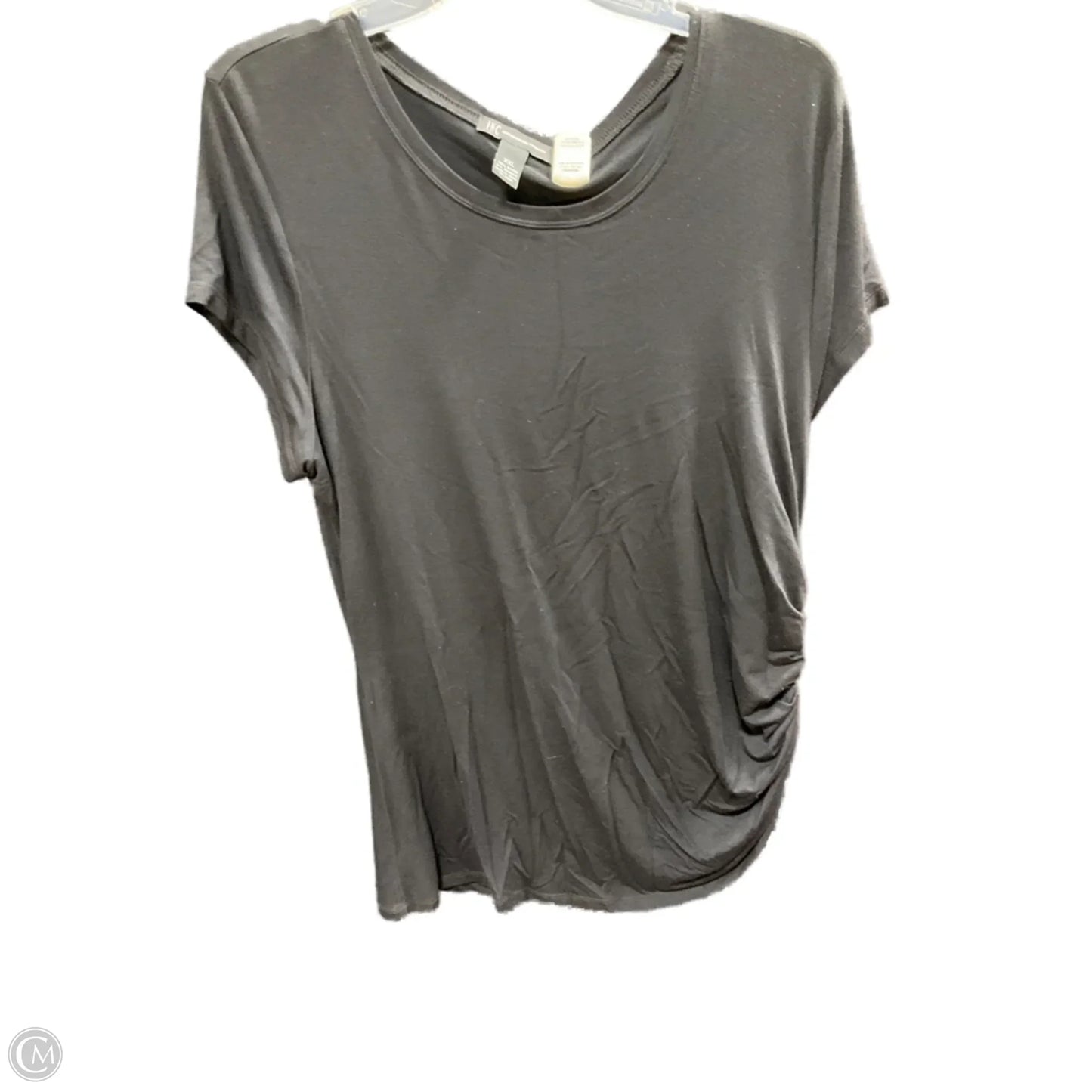 Top Short Sleeve By Inc In Black, Size: Xxl