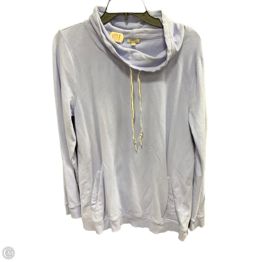 Athletic Top Long Sleeve Collar By Talbots In Blue, Size: L