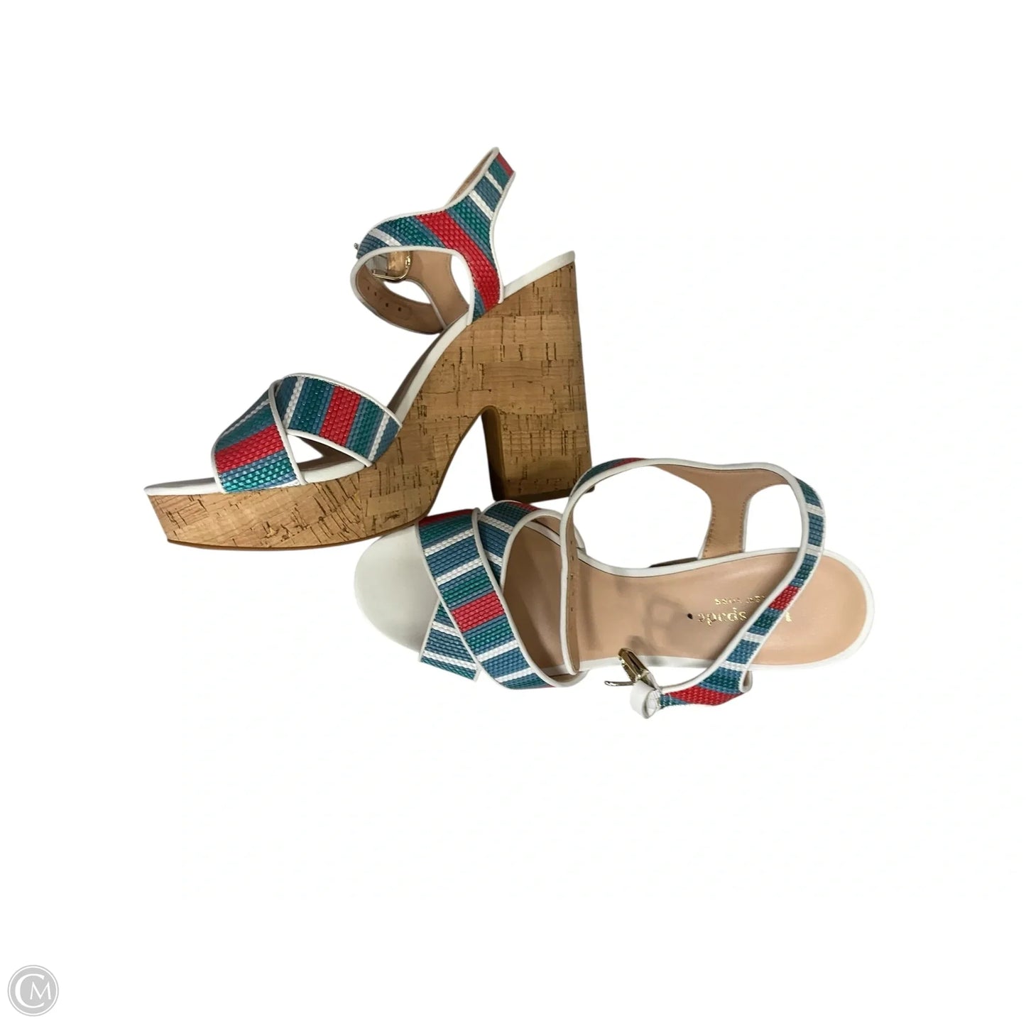 Sandals Designer By Kate Spade In Blue & Red, Size: 10