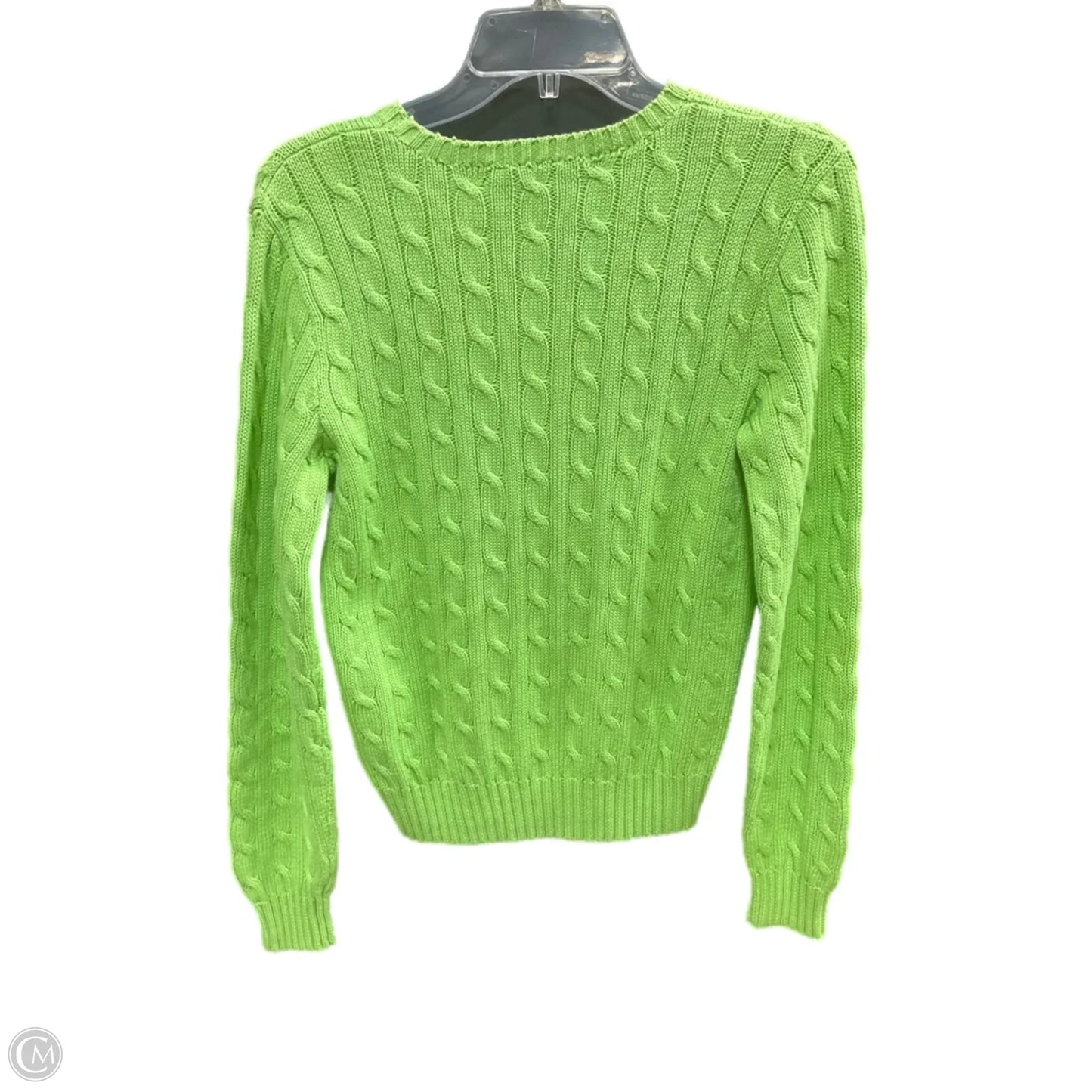 Top Long Sleeve By Ralph Lauren Blue Label In Green, Size: L