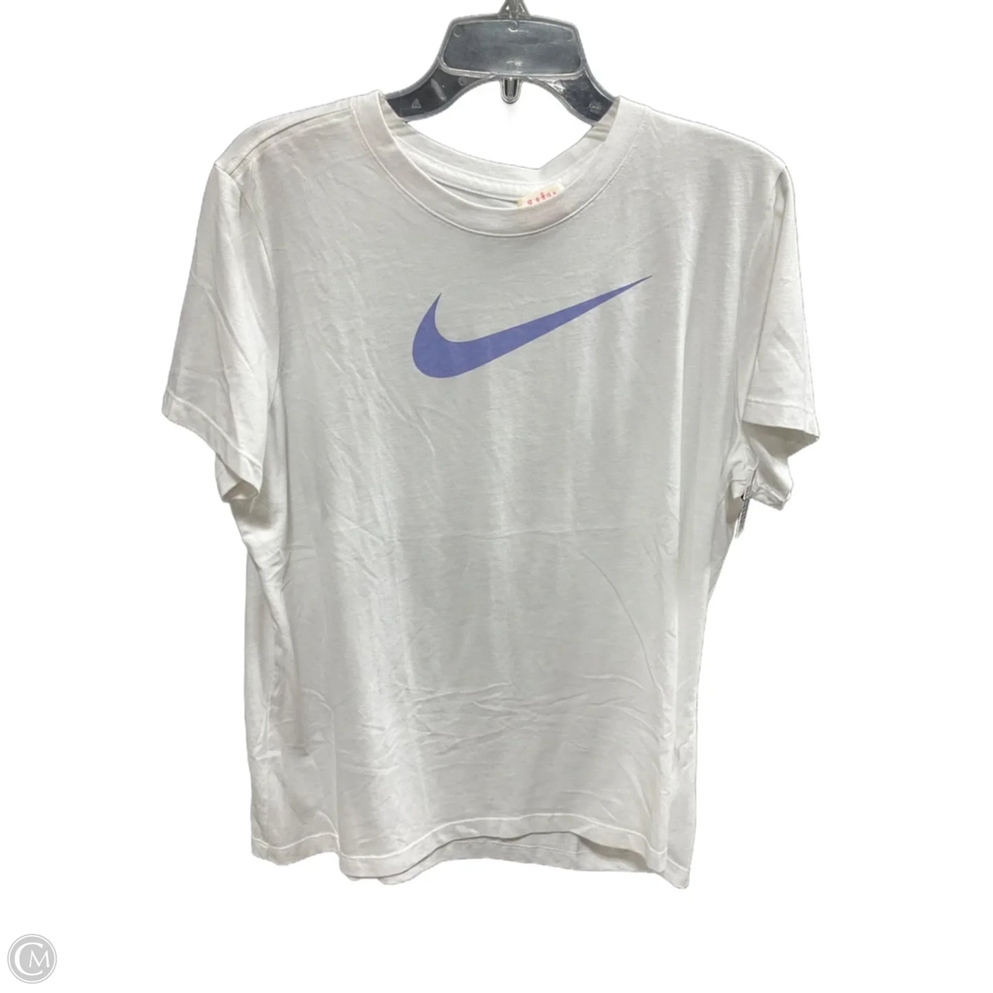 Athletic Top Short Sleeve By Nike In White, Size: Xl