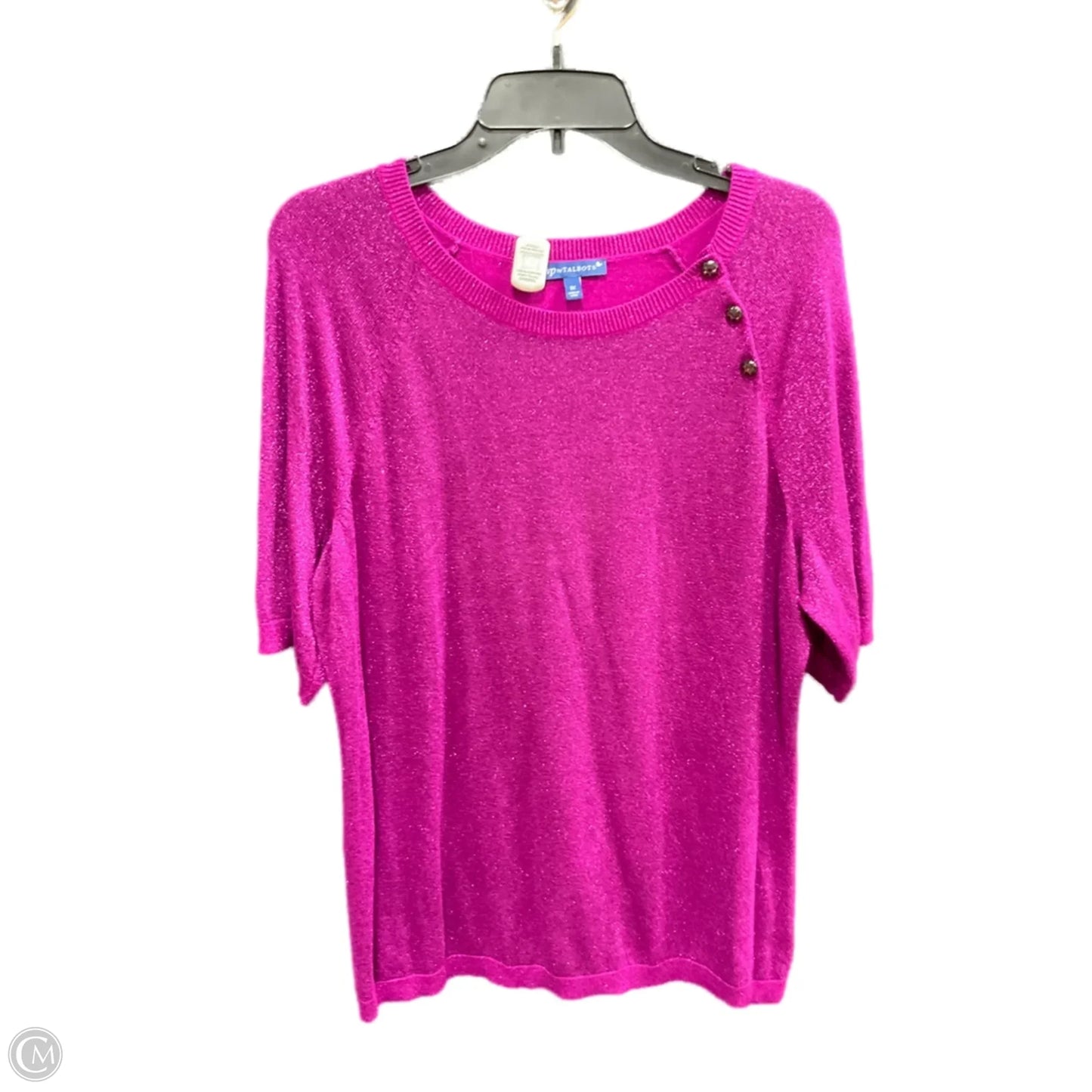 Top 3/4 Sleeve By Talbots In Purple, Size: 1x