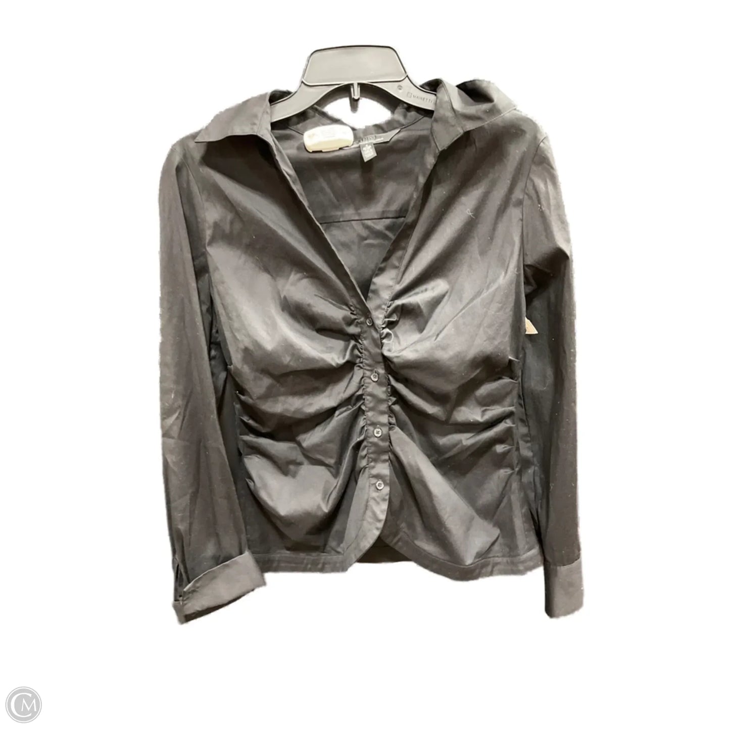 Blouse Long Sleeve By White House Black Market In Black, Size: 8