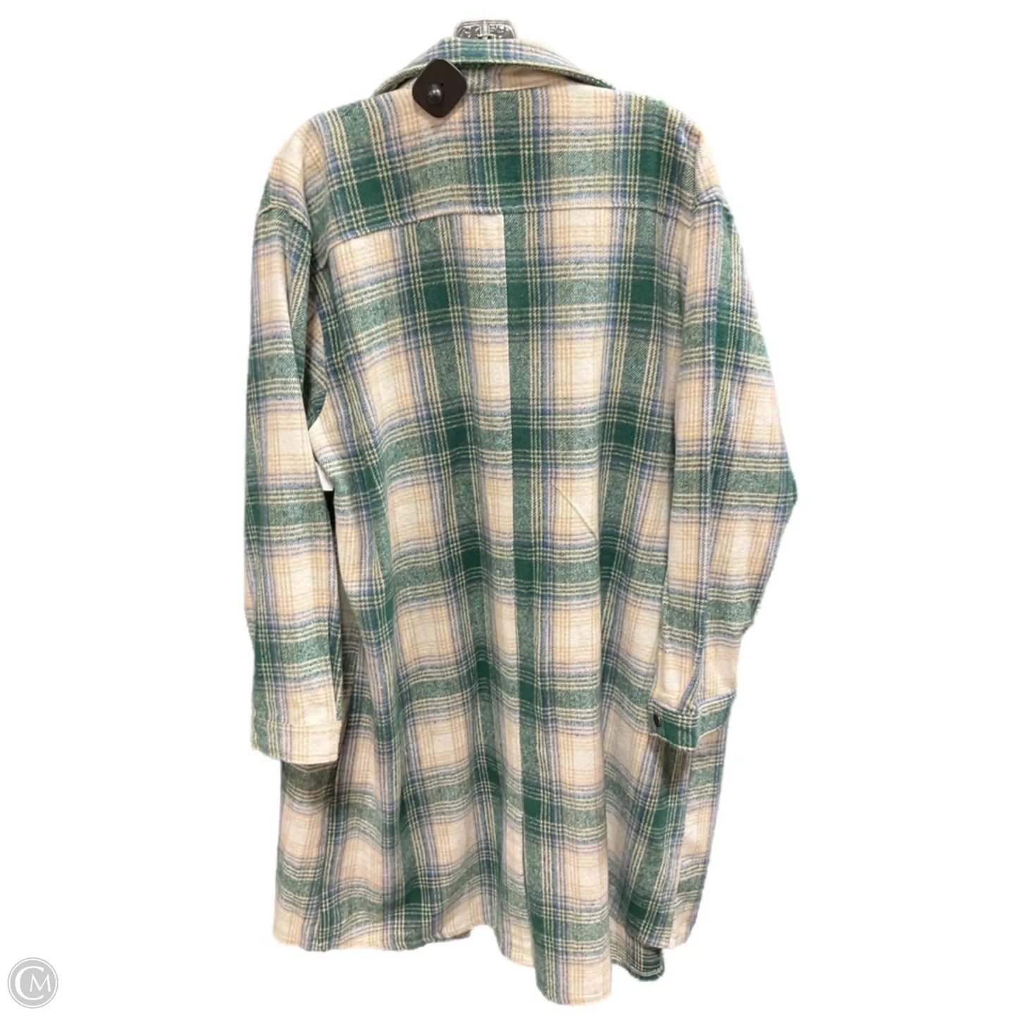 Jacket Shirt By Grace + Karma In Green, Size: 1x