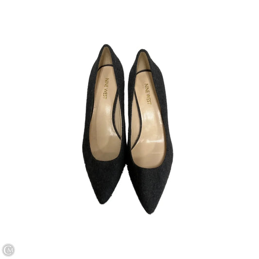 Shoes Heels Kitten By Nine West In Grey, Size: 7.5