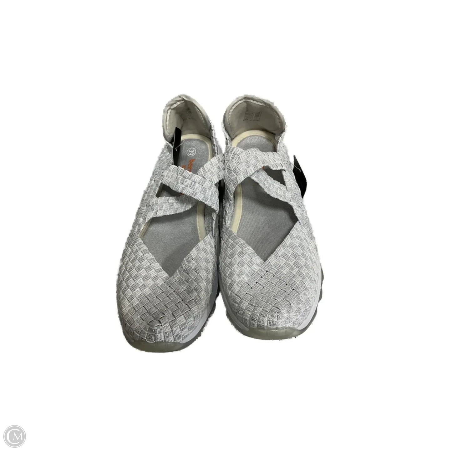 Shoes Flats By Bernie Mev In Silver, Size: 8.5
