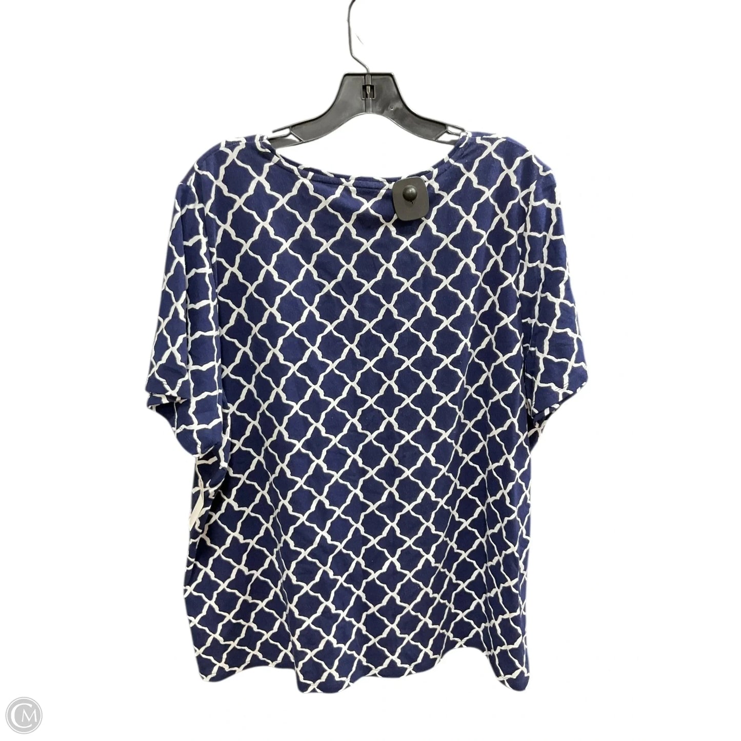 Top Short Sleeve By Talbots In Navy, Size: 3x