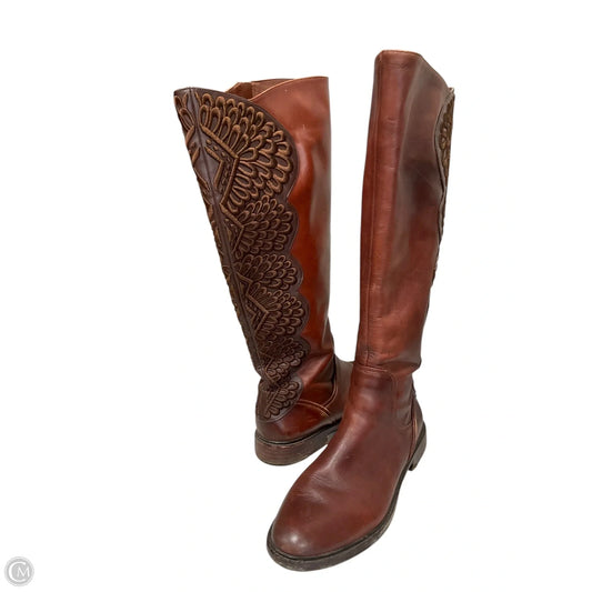 Boots Leather By Gianni Bini In Brown, Size: 10