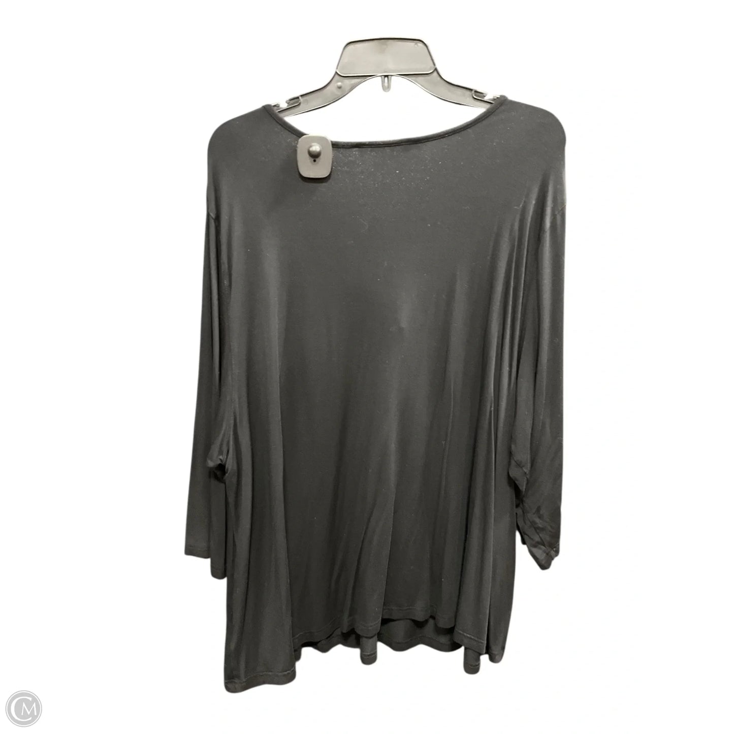 Top 3/4 Sleeve By Liz Claiborne In Black, Size: 3x