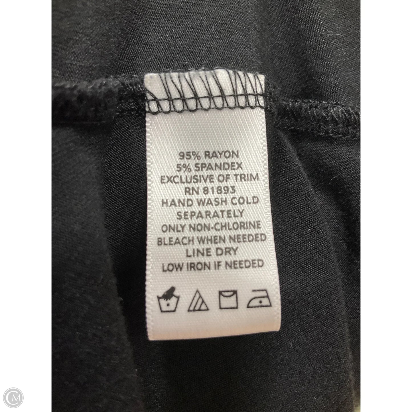 Top 3/4 Sleeve By Liz Claiborne In Black, Size: 3x