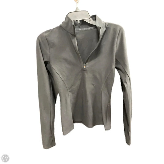Athletic Top Long Sleeve Collar By Alo In Black, Size: S