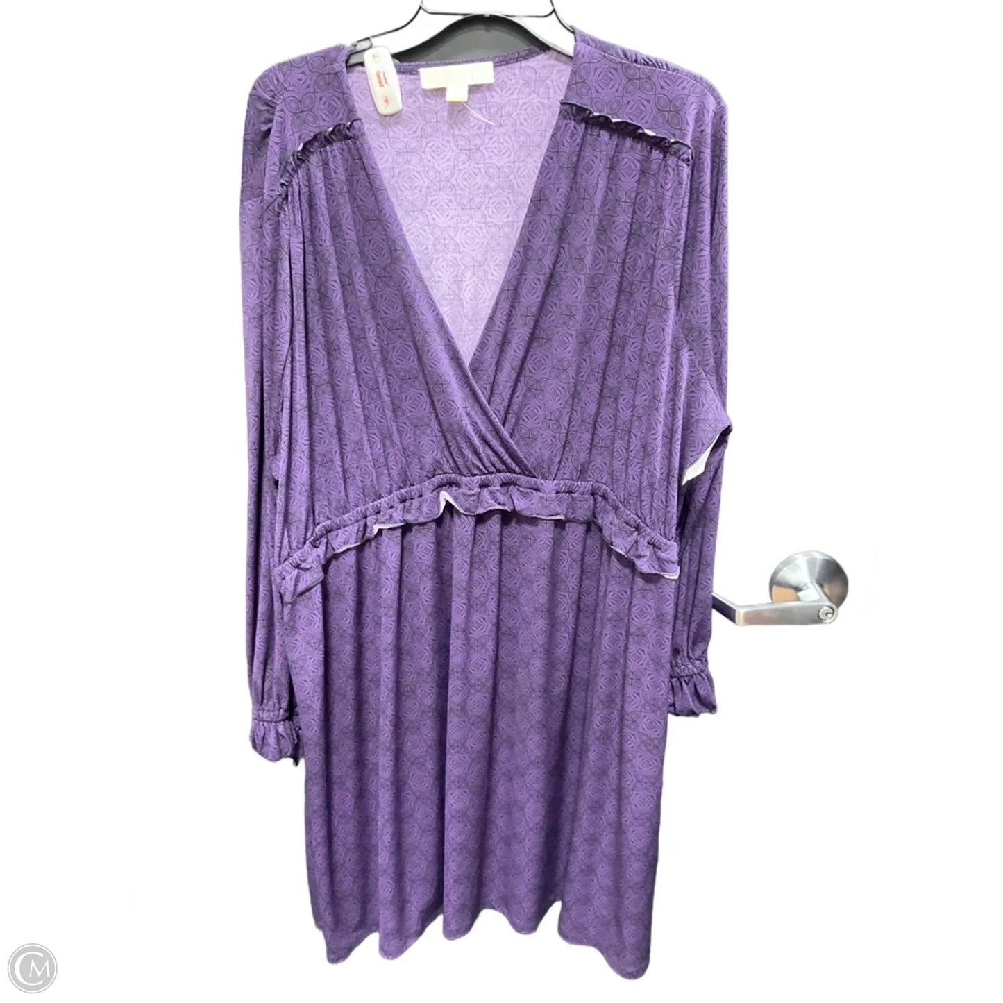 Dress Casual Midi By Michael By Michael Kors In Purple, Size: 3x