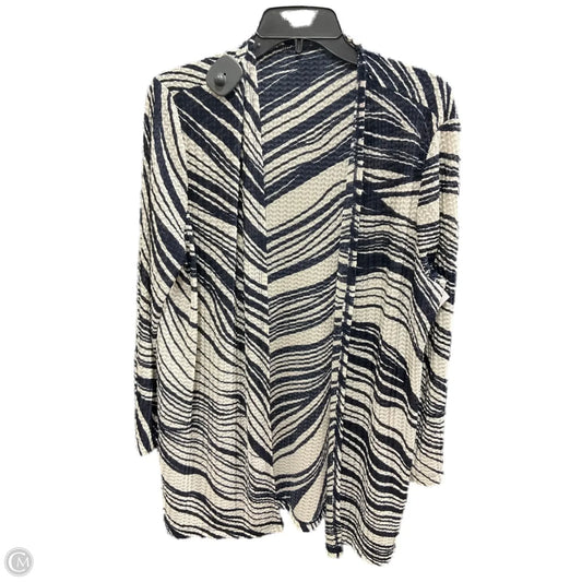 Cardigan By Chicos In Striped Pattern, Size: Xl