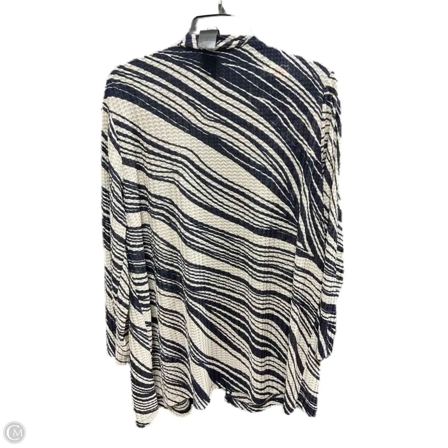 Cardigan By Chicos In Striped Pattern, Size: Xl