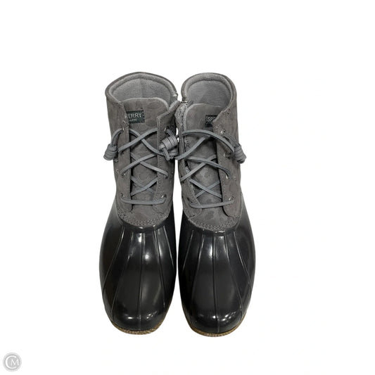 Boots Ankle Flats By Sperry In Grey, Size: 10