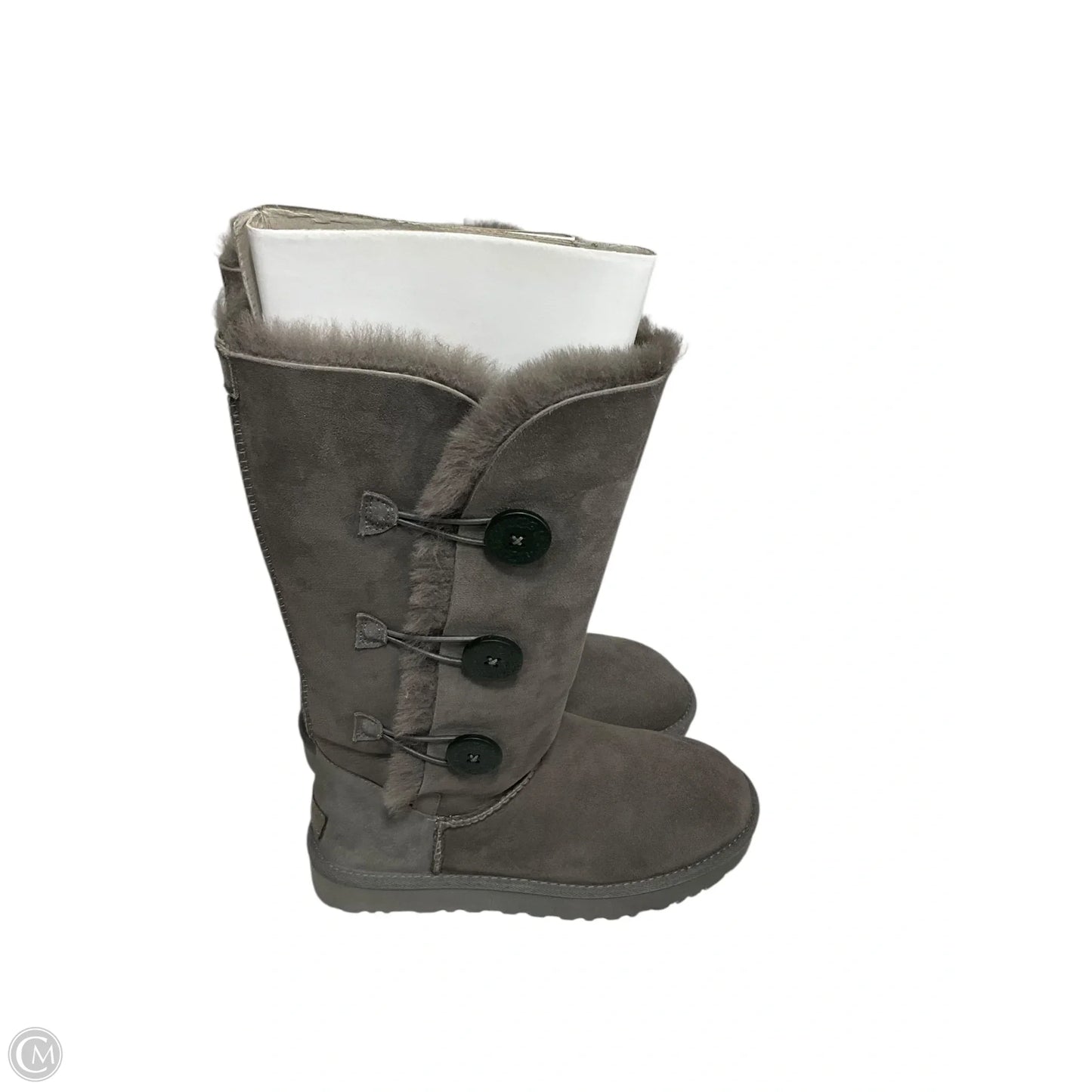 Boots Designer By Ugg In Grey, Size: 10