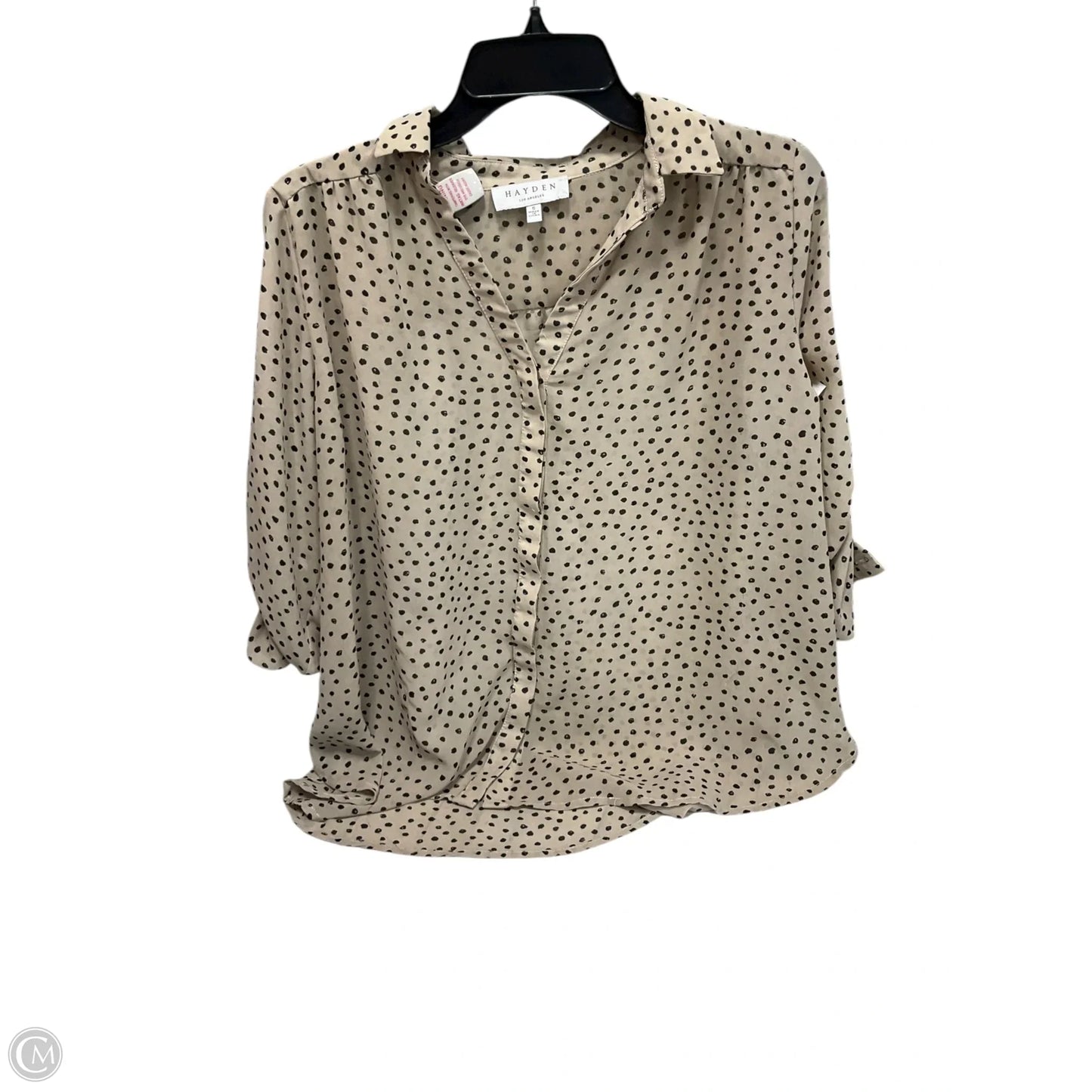 Top 3/4 Sleeve By Hayden La In Polkadot Pattern, Size: S