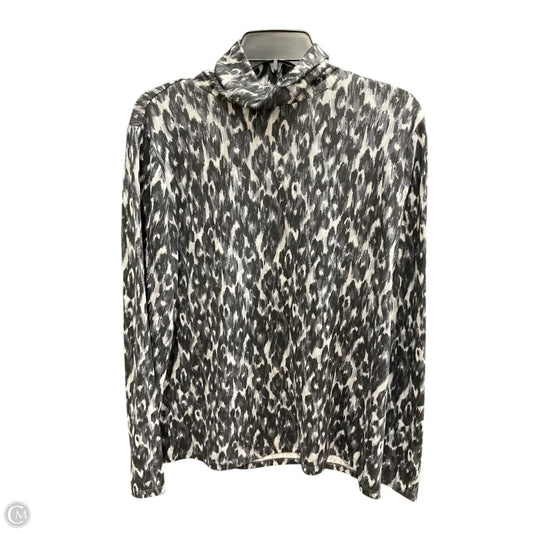 Top Long Sleeve Basic By Loft In Animal Print, Size: Xl