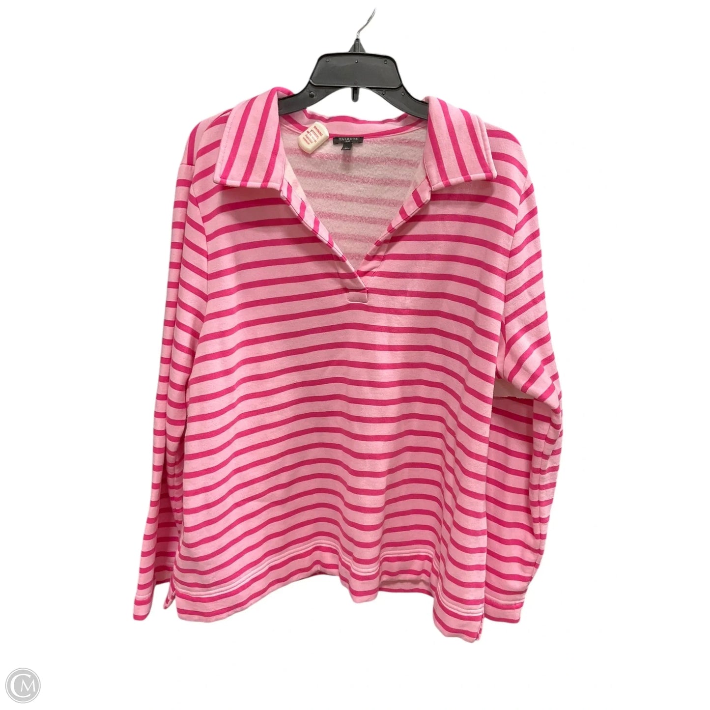 Top Long Sleeve By Talbots In Striped Pattern, Size: 2x