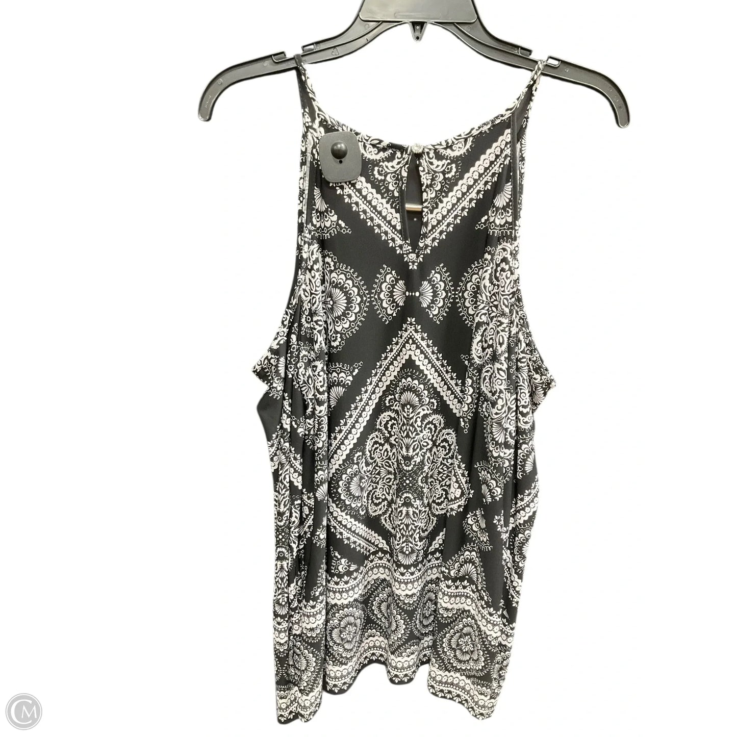 Top Long Sleeve By Inc In Black & White, Size: L