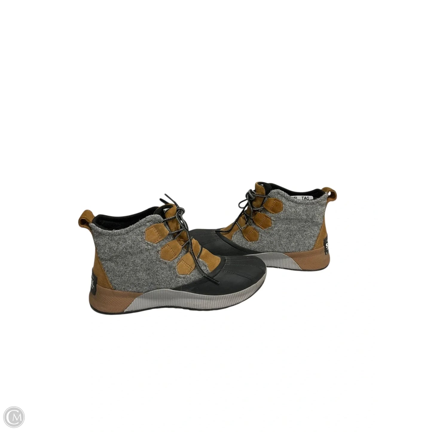 Boots Ankle Flats By Sorel In Grey & Tan, Size: 8