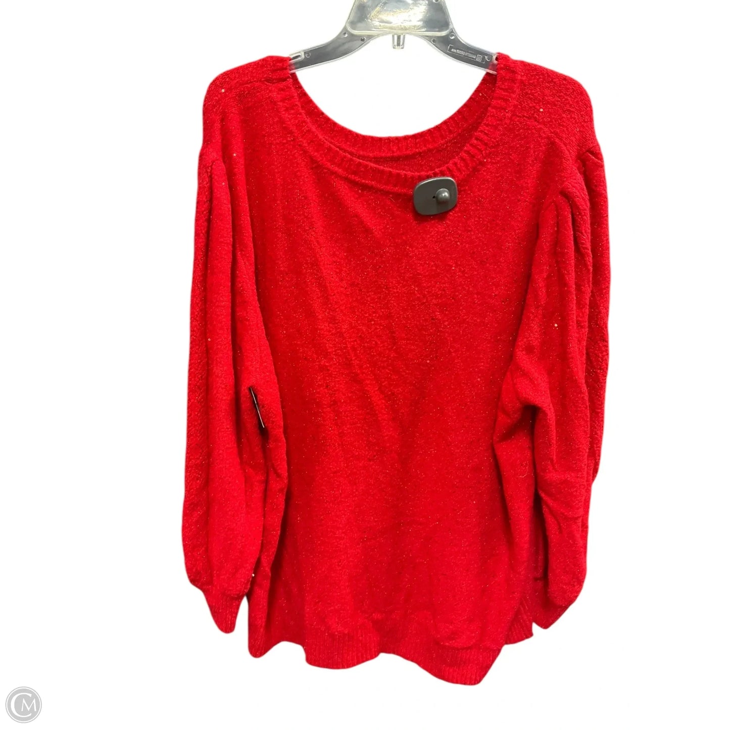 Top Long Sleeve By Liz Claiborne In Red, Size: 2x