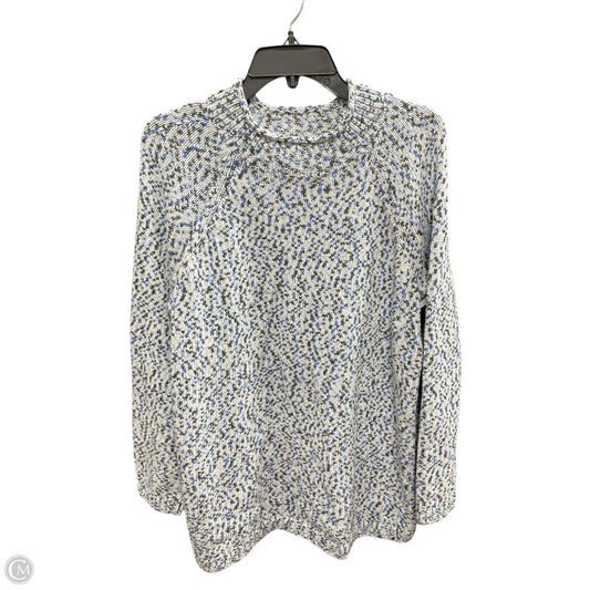Sweater By Talbots In Blue & White, Size: 2x