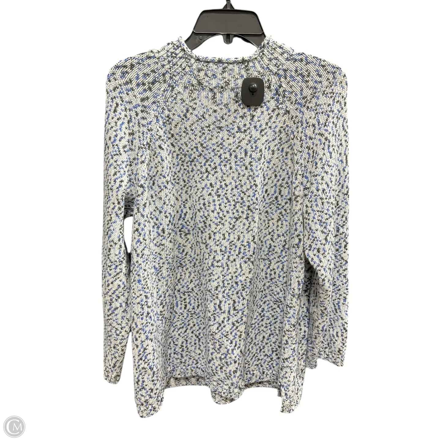 Sweater By Talbots In Blue & White, Size: 2x