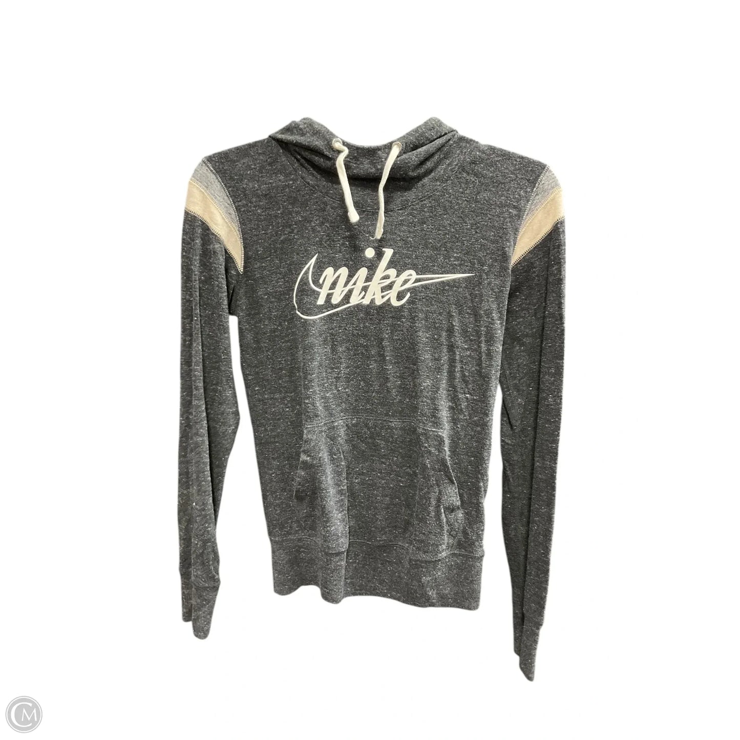 Athletic Top Long Sleeve Hoodie By Nike In Grey, Size: Xs