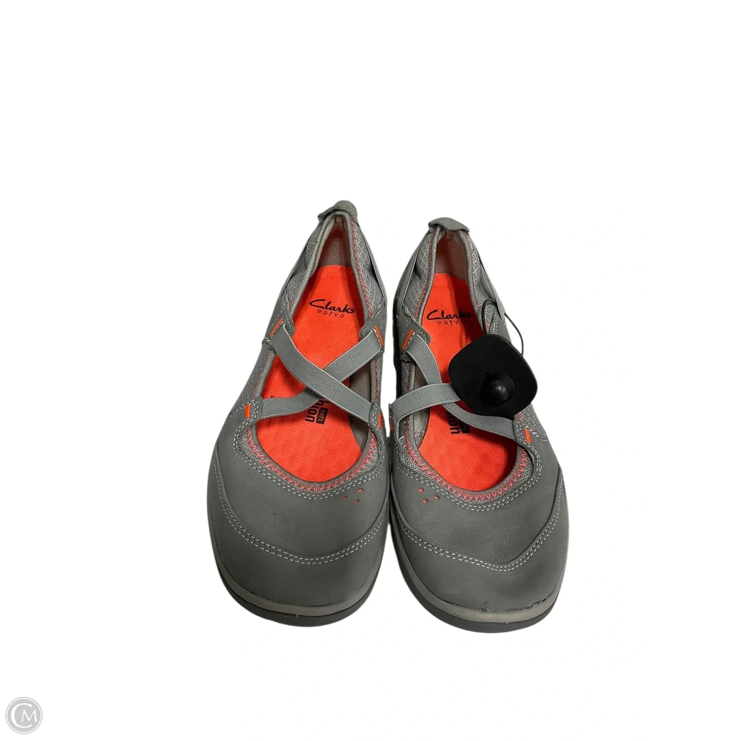 Shoes Flats By Clarks In Grey, Size: 8.5