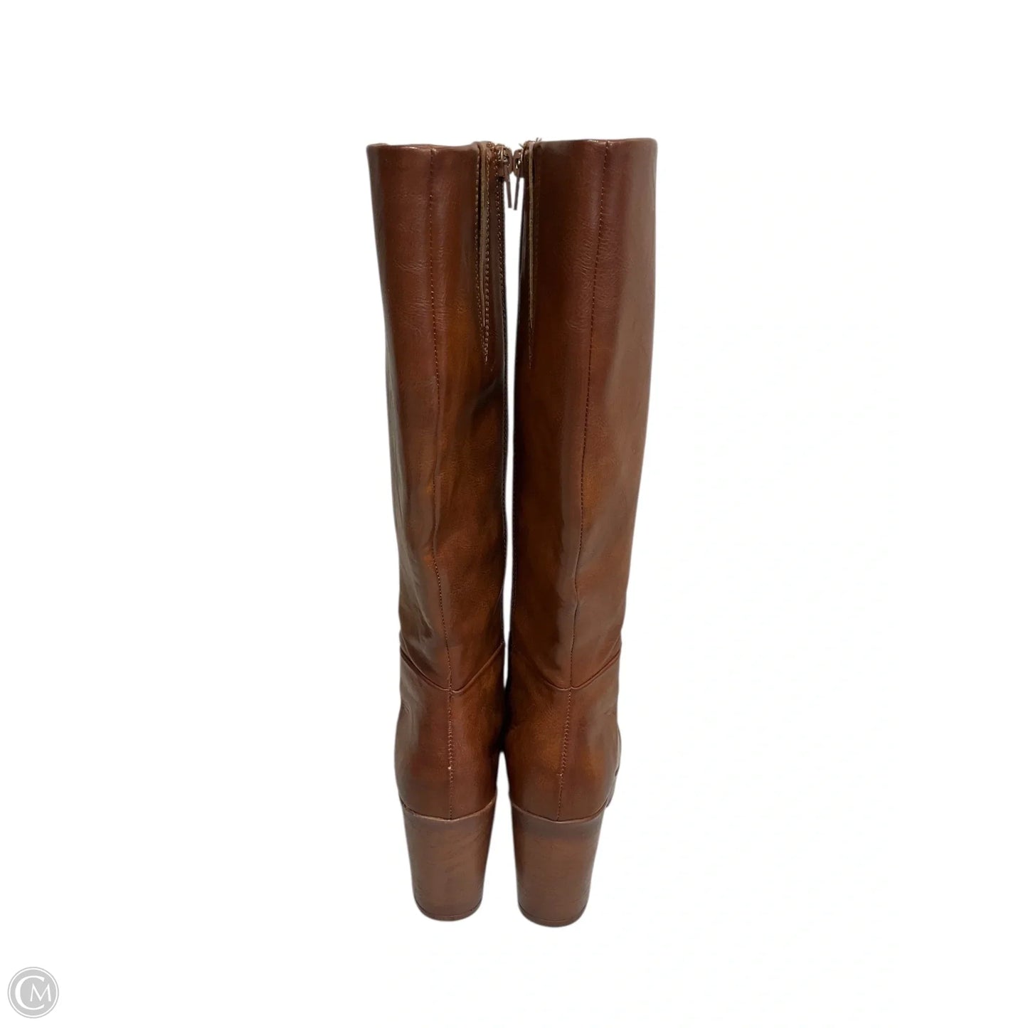 Boots Knee Heels By Boc In Brown, Size: 6.5