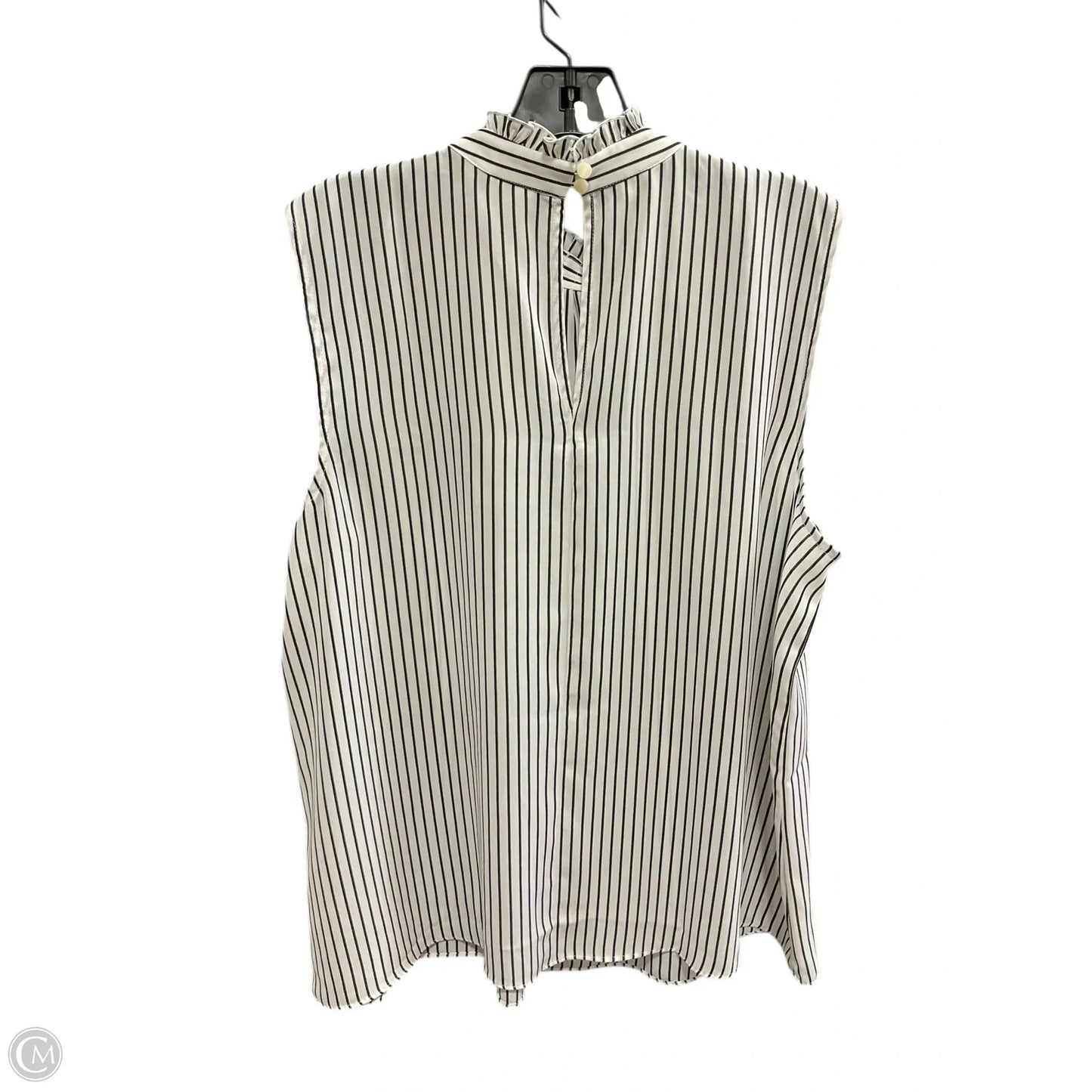 Top Sleeveless By Worthington In Black & White, Size: Xl