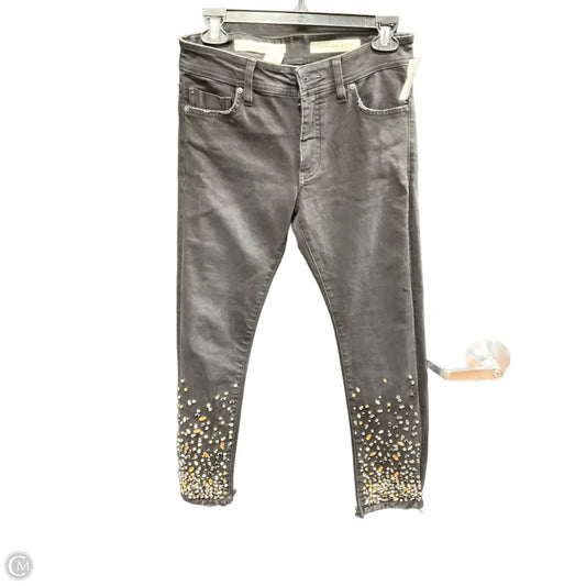 Jeans Straight By Pilcro In Black Denim, Size: 4