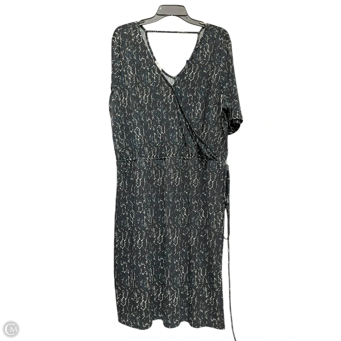 Dress Casual Short By Apt 9 In Black & Blue, Size: Xl