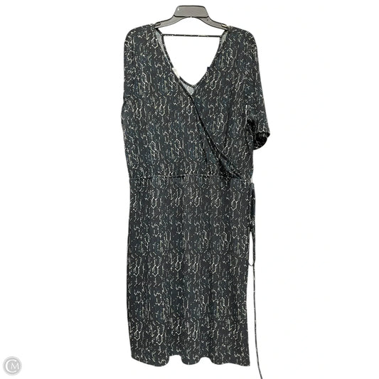 Dress Casual Short By Apt 9 In Black & Blue, Size: Xl