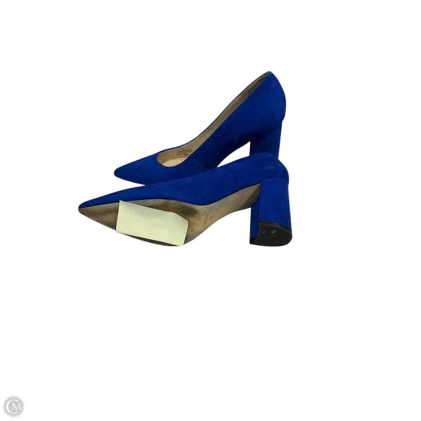 Shoes Heels Kitten By Nine West In Blue, Size: 8
