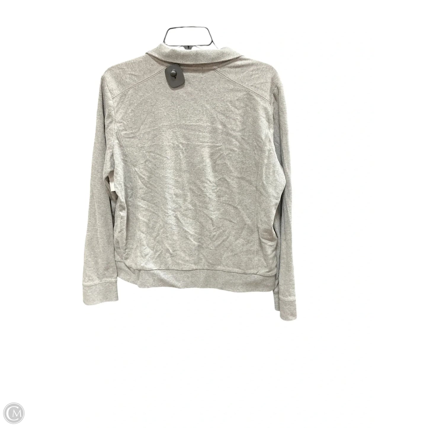 Athletic Jacket By Lauren By Ralph Lauren In Grey, Size: L