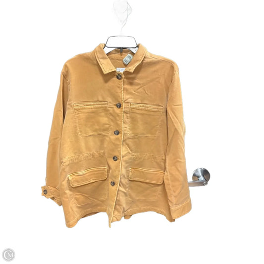 Jacket Shirt By J. Jill In Tan, Size: L