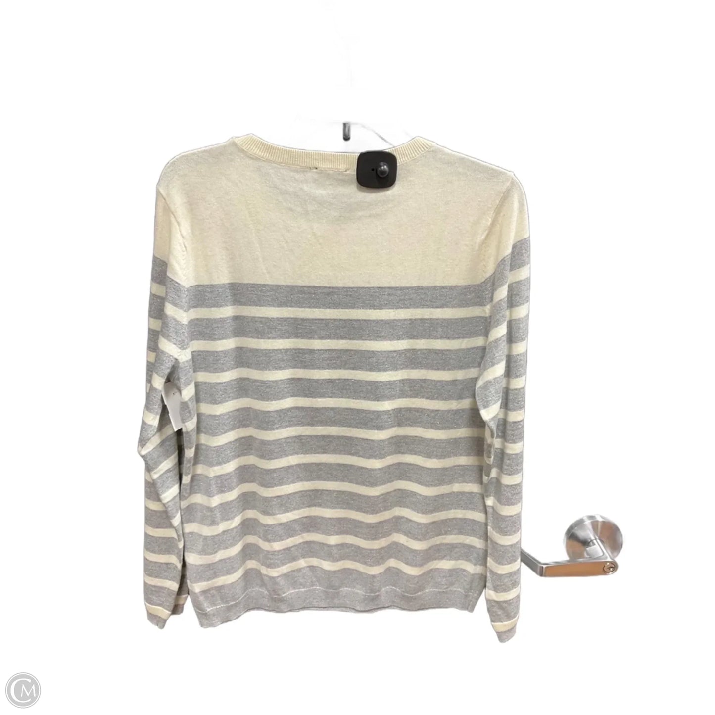 Top Long Sleeve By Talbots In Striped Pattern, Size: L