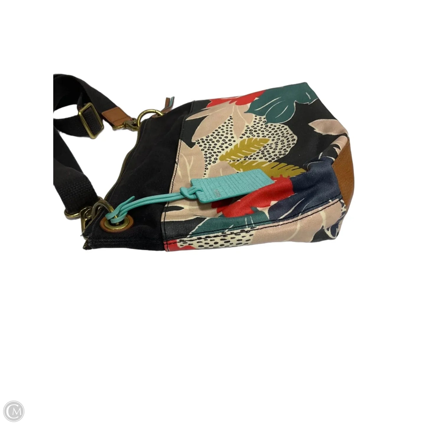 Crossbody Leather By Fossil, Size: Medium